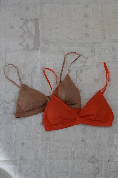 cocoonaskinwear coc bra ポピーレッド、モカ