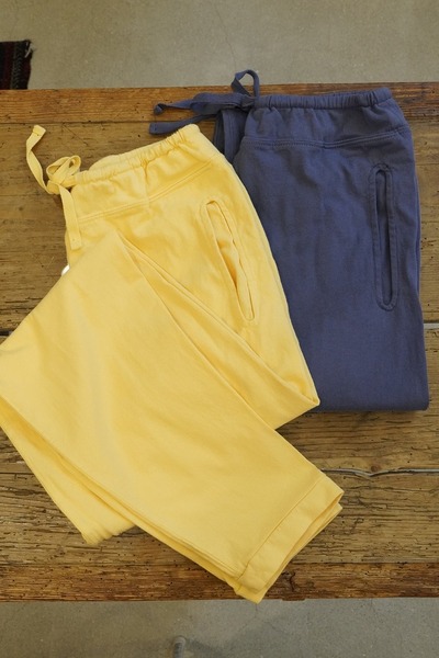 SUNSHINE+CLOUD s+c LIGHT COZY PANTS 25ss marine / yellow