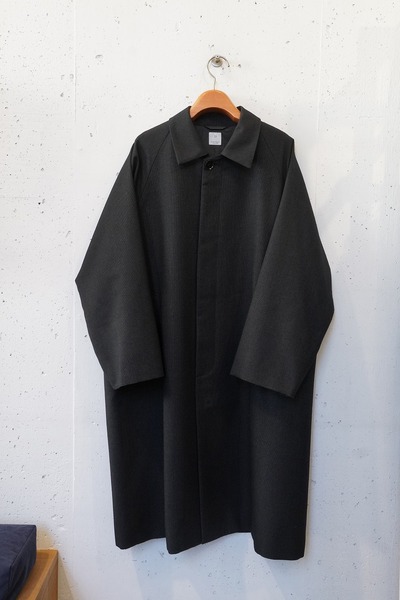 SP sp silk stripe wool coat