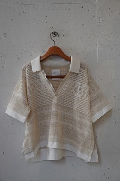 Harikae hari 2026ss Openwork polo top