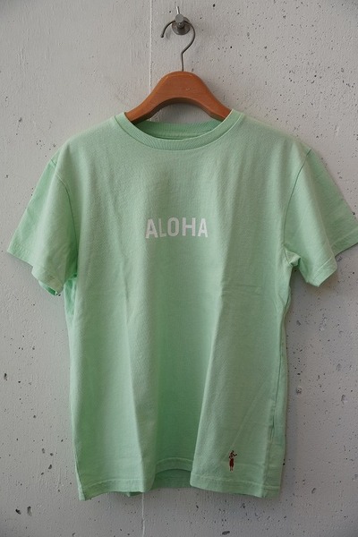 SUNSHINE+CLOUD s+c  SS TEE  ALOHA / MAHALO (light green )