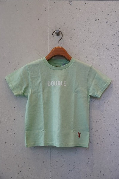 SUNSHINE+CLOUD s+c  SS kids TEE DOUBLE / RAINBOW (light green )