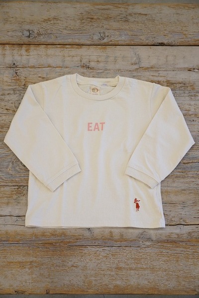 SUNSHINE+CLOUD s+c  LS kids TEE EAT / CAKE  ( off white )