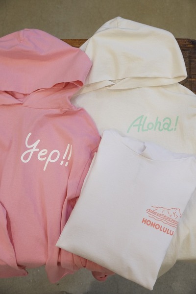 SUNSHINE+CLOUD s+c HOODED LS TEE 
