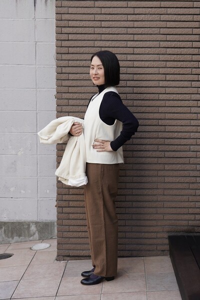 SP sp MELTON WOOL VEST